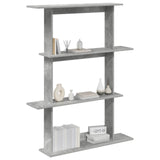 Wall Shelf Concrete Grey 100 x 20 x 126 cm Engineered Wood 8012063