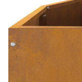 Planter Rusty 120 x 60 x 35 cm Weathering Steel 883688