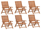 Reclining Garden Chairs 6 pcs 56x72x107 cm Solid Wood Acacia 3214478