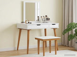 Dressing Table Set FAUSKE 3 pcs White 76 x 50 x 143 cm 3438586