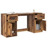 Desk with Cabinet Old Wood Engineered Wood 154.5 x 50 x 75 cm 3402677