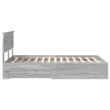 Bed Frame with Drawer Grey Sonoma 120 x 200 cm Engineered Wood 3410918