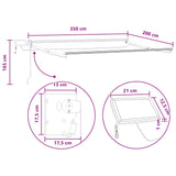 Manual Retractable Awning with LEDs Light Grey and White 3425703