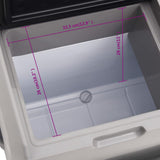 Cool Box with Wheel and Handle Black&Grey 30 L Polypropylene 51781