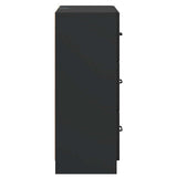 Drawer Cabinet Black 66 x 34.5 x 87 cm Engineered Wood 895756