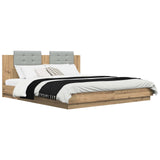Bed Frame with Headboard with Storage Artisan Oak 180 x 200 cm 3416335