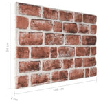 ZNTS 3D Wall Panels with Dark Brown Brick Design 10 pcs EPS 149578