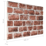 ZNTS 3D Wall Panels with Dark Brown Brick Design 10 pcs EPS 149578