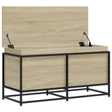 Storage Box with Lid Sonoma Oak 100x40x51.5 cm Engineered Wood 848805