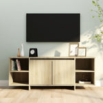 TV Cabinet Sonoma Oak 130x35x50 cm Engineered Wood 809587