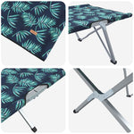 Folding Camping Bed Leaf pattern 62 x 194 x 42 cm Oxford fabric 42003121