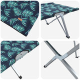 Folding Camping Bed Leaf pattern 62 x 194 x 42 cm Oxford fabric 42003121