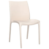 Garden Chair Set of 2 Cream Polypropylene Standard Durable 364733