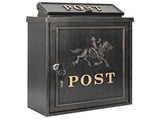 Wall Mounted Mailbox Bronze 29 x 13 x 41 cm Cast Aluminum 42023499