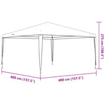 Party Tent 4x4 m White 48498