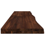 Live Edge Table Top 130 x 20 x 3.5 cm Rectangular Dark Brown 938374