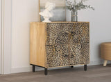 Side Cabinet 60x33x75 cm Solid Wood Mango 358238