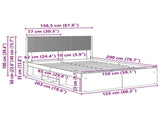 Bed Frame with Storage and Headboard Old Wood 150 x 200 cm 3414201