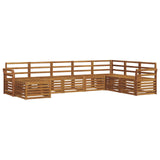 Outdoor Sofa Set 8 pcs Natural Solid Acacia Wood 3375289