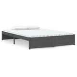 Bed Frame without Mattress Grey Solid Wood 140x200 cm 814951