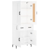 Highboard White 69.5x34x180 cm Engineered Wood 3199873