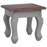 Nesting Table Set 3 Pieces Solid Mahogany Wood 244505