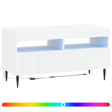 LED TV Cabinet White Engineered Wood 896995