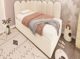 Upholstered Bed Daybed with Pull-Out Bed, 3FT Single Sofa Bed 90 x 190 cm, Guest Beds for Adults and N601P272133B