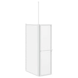 Bath Screen Folding Frosted Aluminium 42023507