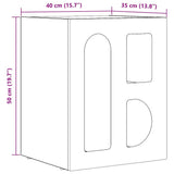 Bedside Table White 40 x 35 x 50 cm Engineered Wood 891244