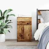 Bedside Cabinet Old Wood 39x35x65 cm Engineered Wood 861333