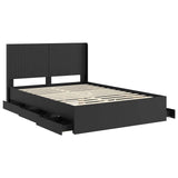 Bed Frame with Storage and Headboard Black 150 x 200 cm 3413936