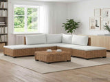 6 pcs Rattan Lounge Set with Cushions GENDT Natural Rattan 3429842