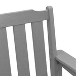 Garden Bench with Cushion Light Grey 120 x 59 x 88cm HDPE 42006603