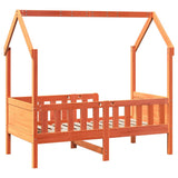Kids' House Bed Frame without Mattress Wax Brown 80x160 cm Pine 850712