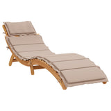 Sunlounger Taupe Solid acacia wood with a natural oil finish 367636