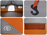 Family Tent with Roof Grey and Orange 487 x 340 x 216 cm 42028675
