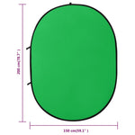 2 in 1 Oval Studio Background Screen Green and Blue 200x150 cm 190250