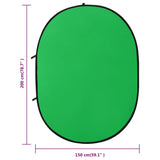 2 in 1 Oval Studio Background Screen Green and Blue 200x150 cm 190250