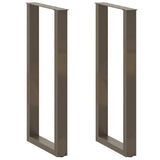 Bar Table Legs U-Shaped 2 pcs Natural Steel 50x cm Steel 4013235