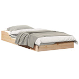 Bed Frame Brown 75 x 190 cm Solid Pine Wood 873397