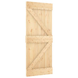 Sliding Door with Hardware Set 85x210 cm Solid Wood Pine 3203158