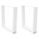 Coffee Table Legs V-Shape 2 pcs White 50x cm Steel 4012629