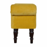 Mini Mustard Velvet Bench IN1351