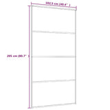 Sliding Door Frosted ESG Glass and Aluminium 102.5x205 cm White 151665