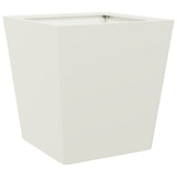 Garden Planters White 2 pcs 40x40x40 cm Steel 851055