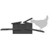 Chicken Treadle Feeder Black 75 x 53 x 20.5 cm 874675