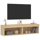 TV Cabinets with LED Lights 2 pcs Sonoma Oak 60x30x30 cm 837132