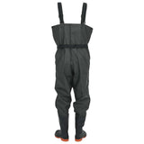 Chest Waders with Boots and Belt Dark Green Size 45 4016997