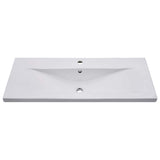 Sink Cabinet with Built-in Basin Concrete Grey Engineered Wood 3071571